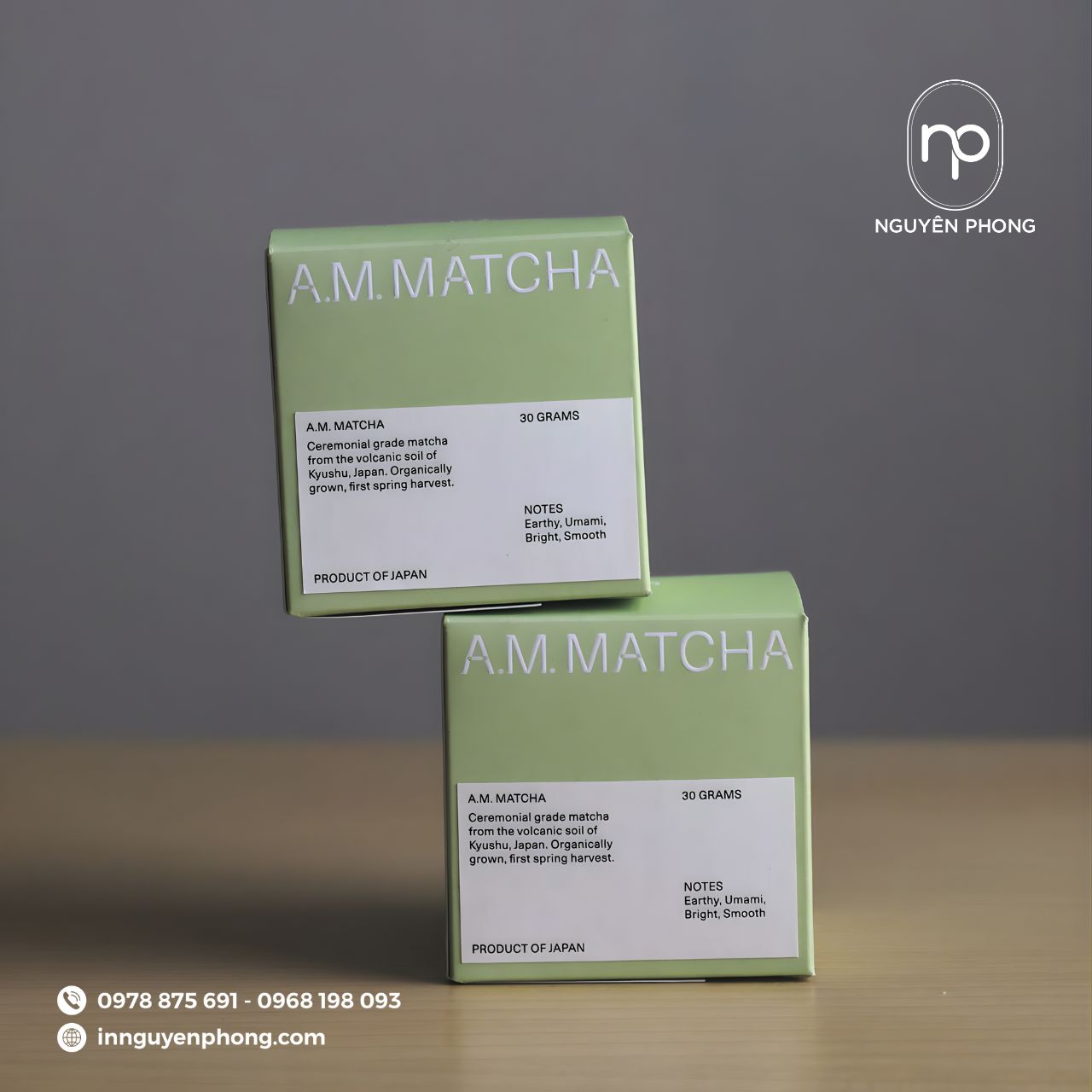 Mẫu hộp giấy cao cấp đựng matcha